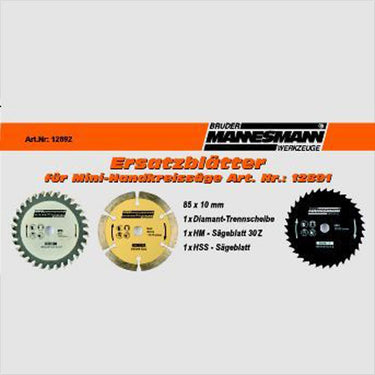 Brüder Mannesmann Sägeblatt-Set für Kreissägen 3 Stk.